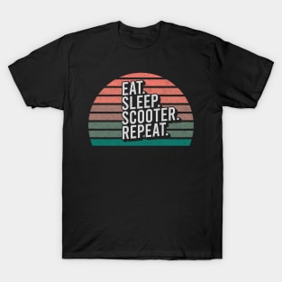 Vintage Retro Quote Eat Sleep Repaet Inspiration T-Shirt